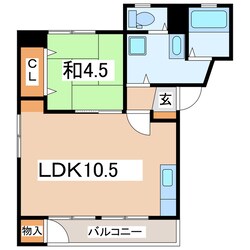 郡山駅 バス15分  鶴見坦交差点下車：停歩5分 1階の物件間取画像